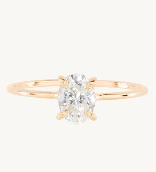 The Swan Solitaire Oval Lab-Grown Diamond Ring – Catbird